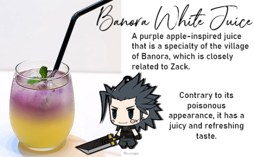 ffxvcaps: Square Enix Cafe x Artnia FFVII 25th Anniversary → Character Drinks