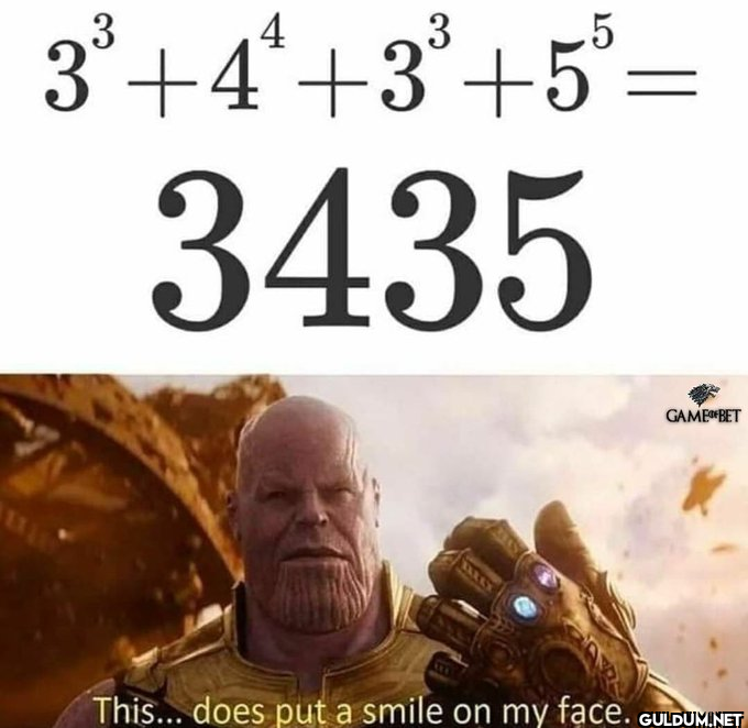 3³+4+3³ +55 = 3435 This......