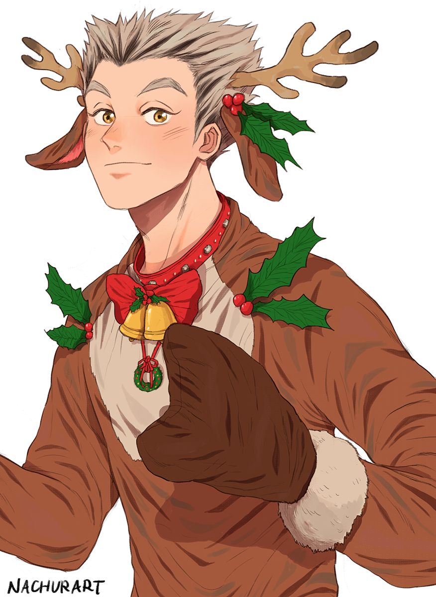 nachurart:  Thank you!!!! here’s a reindeer Bokuto~~~~ ✨✨✨