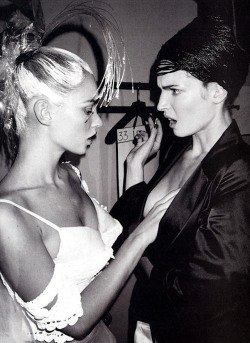 90Sclubkid:  Kate Moss And Stephanie Seymour, 1996