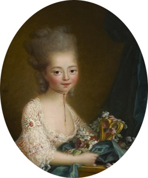 Marie Joséphine of Savoy, later known as the comtesse de Provence, by an unknown painter. Circa 1760-1765