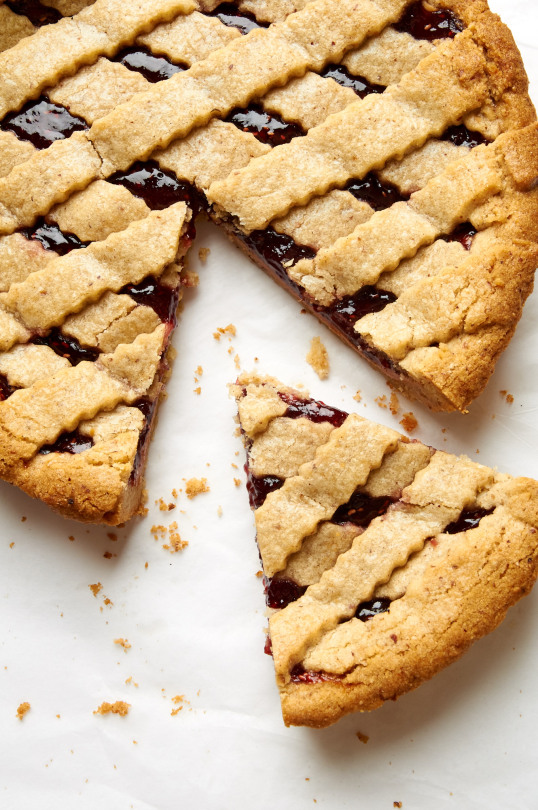 Peanut Butter & Jelly Linzer Torteits Like A Hot PB&J With A Cookie Crust. Youre Welcome.