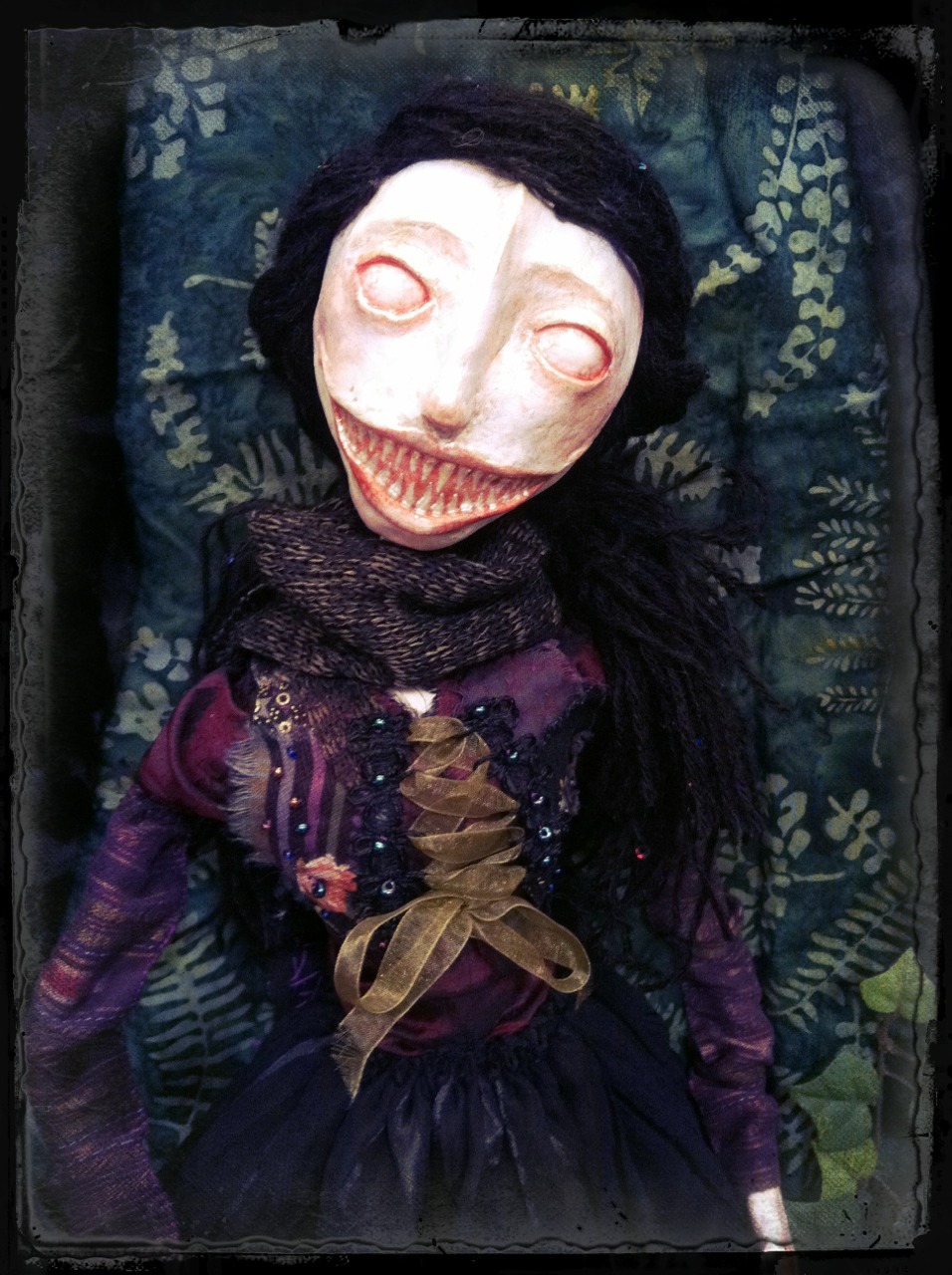 veiledvisage:  Aside from the little felt hat I am making, she is done for now! 