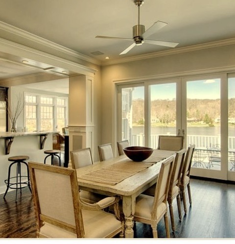 Dining Room Kitchen DiningIdea For A Mid-sized Transitional Kitchen/dining Room Combination With A Dark