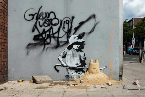 Banksy, “A Great British SprayCation”The stenciled pieces, along with a few sculptural interventions