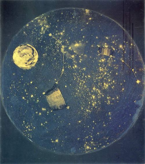paulmetrinko:Arthur Dove, Starry Heavens, 1924, Oil and Metallic paint, 16 x 16 inches   WOW