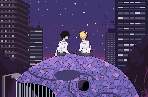 uriekuki:  what if tokyo ghoul was a cute little pixel game? (●△●✿)