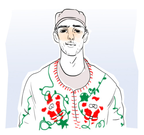 Yep, Brandon Sutter and his terrible Christmas Sweater. 