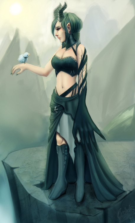 Demon and little bird ^^ Speedpaint on Youtube Facebook Page ^^ Sorry for the inactivity guys!