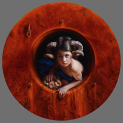 artchipel:  Marina Dieul - Bacchante. Oil on Linen, diameter 36” [Curator’s Monday with fer1972]