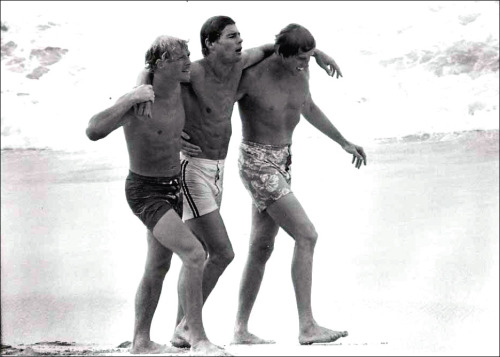 Jan-Michael Vincent, Katt Williams, &amp; Gary Busey in Big Wednesday, 1978