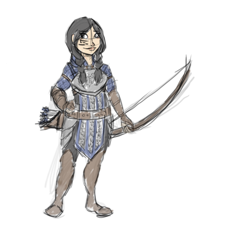 koalalalalalart:wip of my sister’s Warden, Senka in uniform@spacealaddin i gotta draw her with