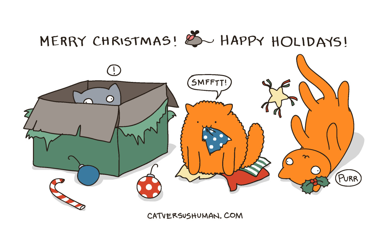 catversushuman:  Merry Christmas! Smmffftt! 