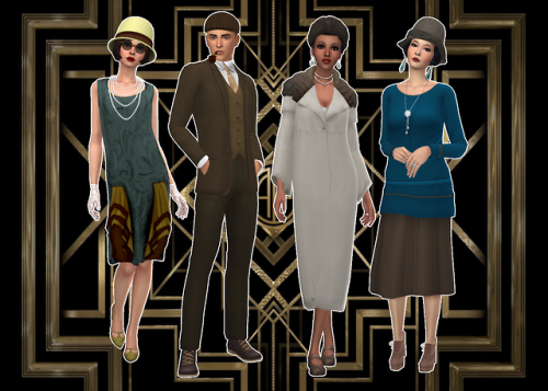 emmastillsims:Decades Lookbook - The 1920’sI have embarked on a 20th Century Decades Lookbook series