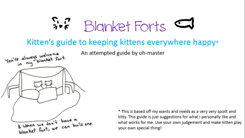 kittensguidetokittenplay:  Blanket Forts! 