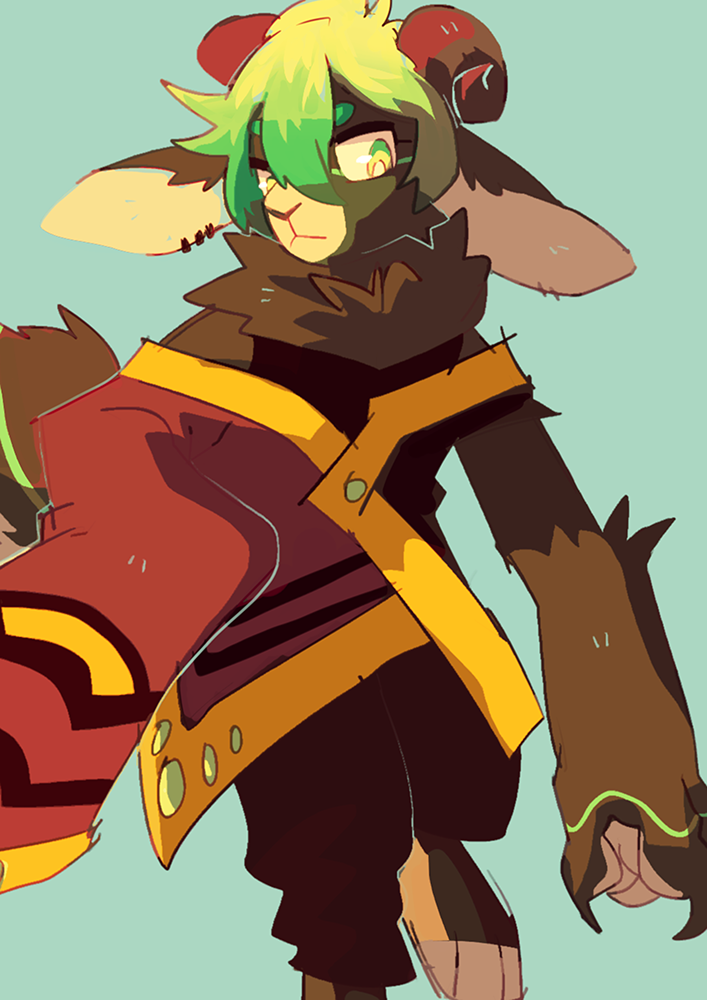 murkbone:Crop of a coloured sketch commission for @wataameron!