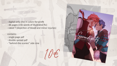 [reblogs and signals boosts are ]  Serendipity, a Sylvix fanzine is OUT! @/wildkitte & I collabo