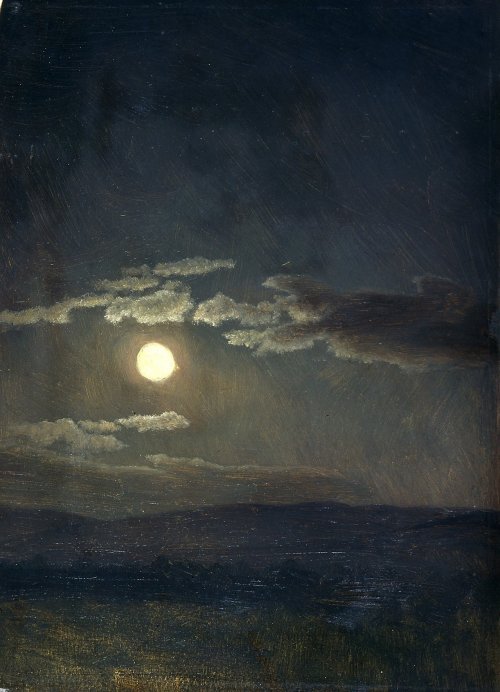 tamburina:Albert Bierstadt, Cloud Study, Moonlight, 1860