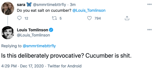 17/12 | Part 2The tweet Louis replied to: