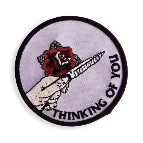 professorcoolcollections:  ‘Thinking of You Patch’ sold by HUNGRY GHOST PRESS