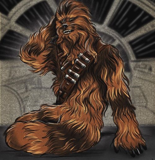 Happy Easter from pin-up Chewbacca #starwars #chewbacca #illustratorsoninstagram #procreateillustrat