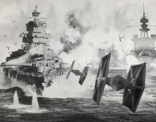 dieselpunkflimflam:“Star Wars vs WWII“ by Billy Ludwig May the 4th be with you!