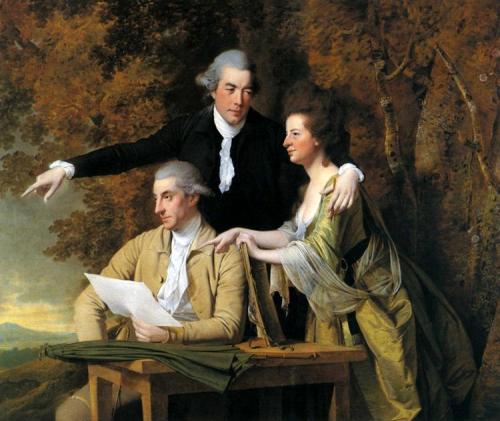 D'Ewes Coke, His Wife Hannah and Daniel Parker Coke, 1782, Joseph WrightMedium: oil,canvashttps://ww