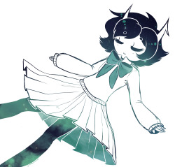 glimmerauxiliatrix:
“ ((thanks for 1,000+ followers!
here is a floaty space Kanaya from this AU ajskjbd i adore school uniforms))
”
