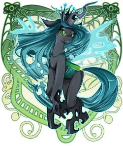 mylittlefanart:  Queen Chrysalis http://dlvr.it/MXLWBl - Please like and share this post, and support your favorite My Little Pony fan artists!