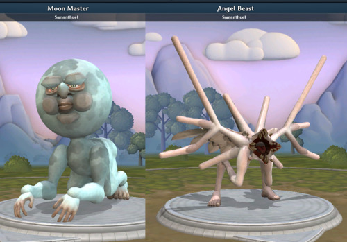 splendidland:all my beautiful monsters and freaks that i’ve made in SPORE