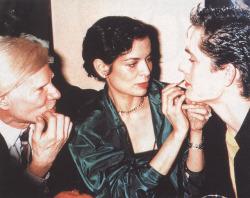 maryjopeace:  ANDY WARHOL, BIANCA JAGGER