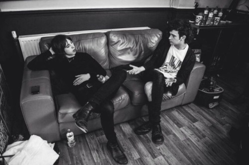 healydanes:  Matty Healy and Van McCann backstage at the CATB gig in London