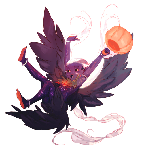 quick halloween art with my little bird