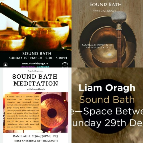 SOUNDBATHS AND RETREATS etc…
Honoured and privileged to to have hosted and performed soundbaths with -
Yoga Dublin, The Space Between, Little Bird Coffee Yoga, Mandala Yoga, Yoga Fitness (with Claudia), Shamanism Ireland (Dunderry Park), Powerscourt...