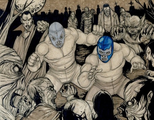 Santo y Blue Demon contra Los Monstros by mdavidct (DeviantArt)