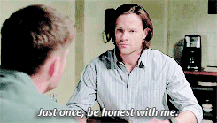 crossroadscastiel:  hiddlestonss:  dean meme: three quotes about dean [2/3] » &ldquo;you can’t stand the thought of being alone.&rdquo;  #actually sam what this all boils down to is dean’s lack of selfworth and self-esteem because your brother?