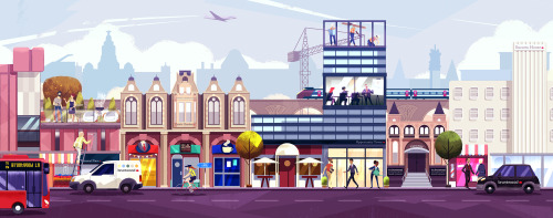 This was part of a large illustration/animation project I had over Christmas. The client, Bruntwood 