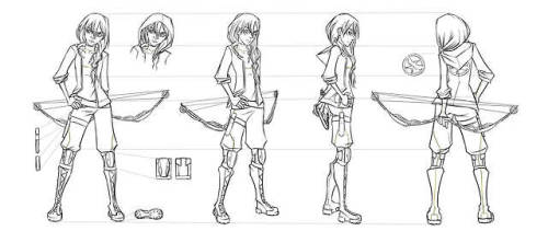 ainhoa-draws:Katniss Everdeen character sheet. (Click for better quality).