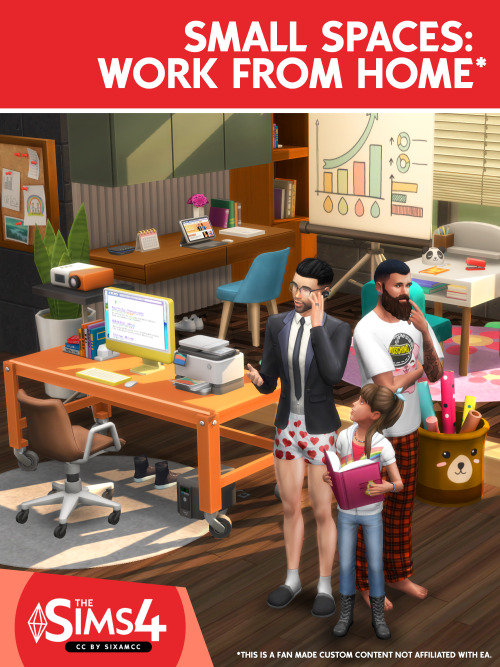 imfromsixam:Small Spaces: Work from Home CC PACK Hi! Today I want to share with you a cc pack I ha