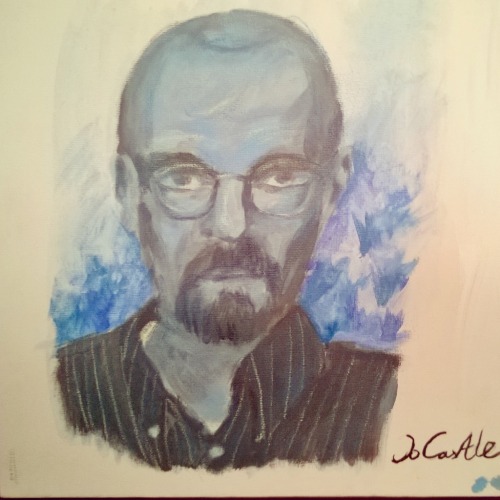 (now commencing dump of instagram traditional work) i did a painting of Heisenberg for my dad&rsquo;