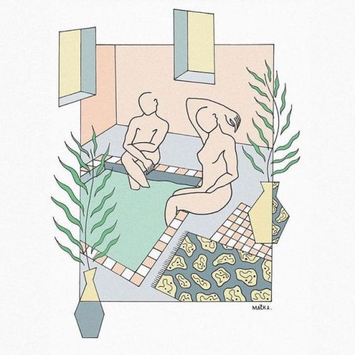 A different take from French based illustrator Léna Mačka - - - #illustration #drawing #geometric #l