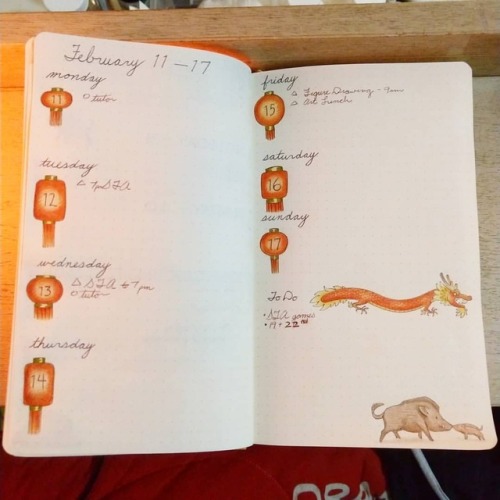 Next week&rsquo;s spread in my #bulletjournal Swipe through for closeups. I keep meaning to take