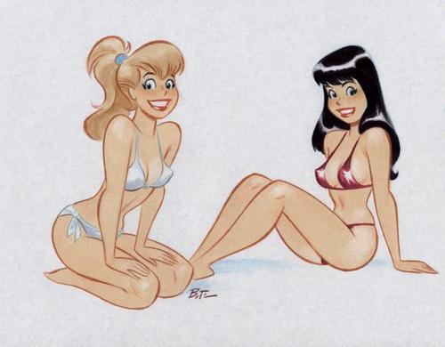 letussseethesex: Betty & Veronica//Pinups - color/Other Art/Bruce Timm/ Comic Art Community GALL