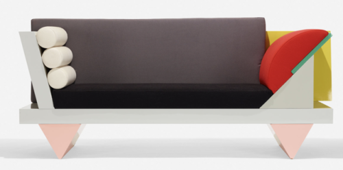 Peter Shire’s “Big Sur” sofa 1986 for sale at wright20.com Memphis Design auction on Oct. 3. https:/