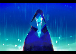 hotarujaejaeart: sad, big, and blue sort of a screen cap redraw! i am so crushed by the latest episode of su.  