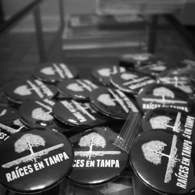 xicanasol:  @RaicesTampa buttons ready to be distributed at #SOAWATCH. Shut down