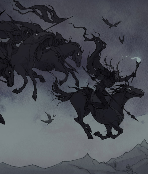 ex0skeletal:Wild Hunt by IrenHorrorsInstagram | Facebook | ShopWild Hunt is a European folk myth inv