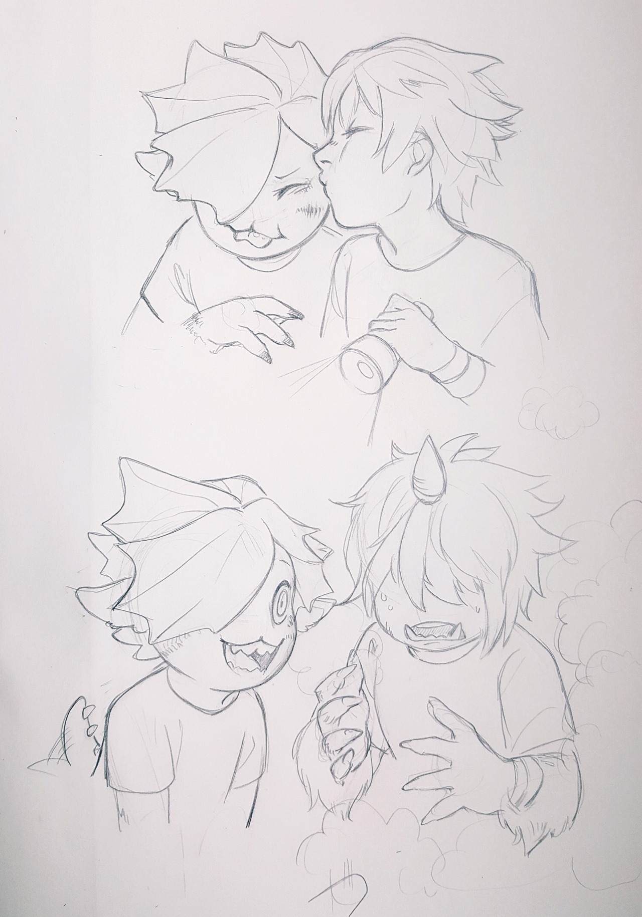 kahazel:    Some kingdom hearts sketchies I’ve done!! I uhh…. really love drawing