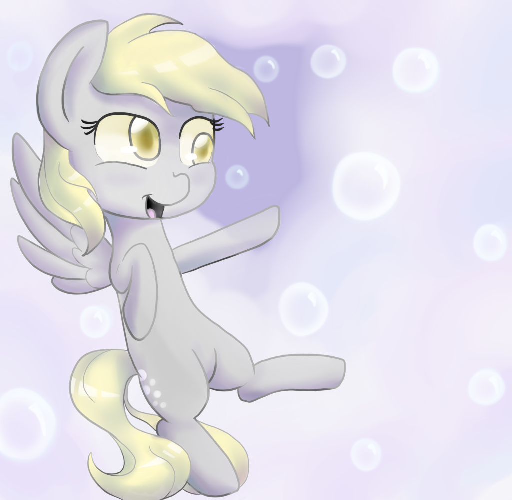 mlpfim-fanart:  Derpy In Bubble Land by ScarleyKwinn  &lt;3