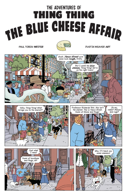 maxmarvel12345: Ben had a dream where he’s in the world of Hergé’s Tintin.Fantastic Four Giant-Size 